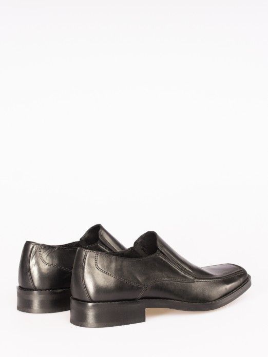 Black Leather Loafer Shoes