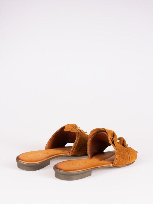 Knot Detail Flat Sandals