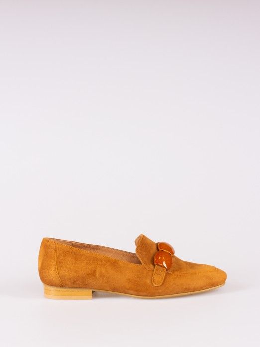 Suede Loafers with Application