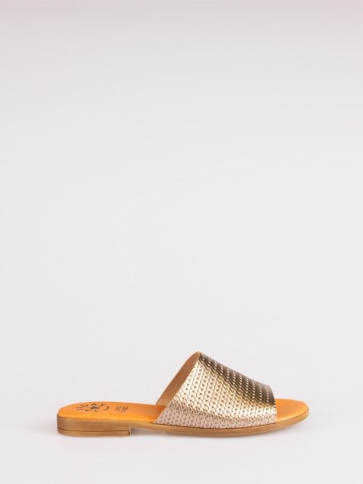 Braided Effect Leather Slipper Braided Effect Leather Slipper