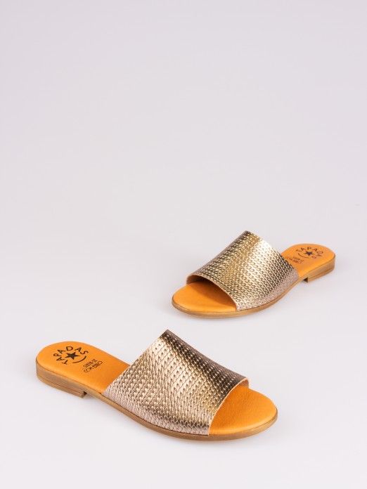 Braided Effect Leather Slipper Braided Effect Leather Slipper