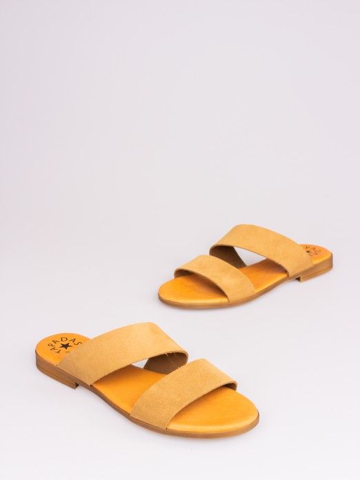 Double Strap Suede Slipper Double Strap Suede Slipper