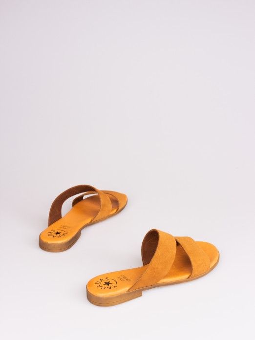 Double Strap Suede Slipper Double Strap Suede Slipper