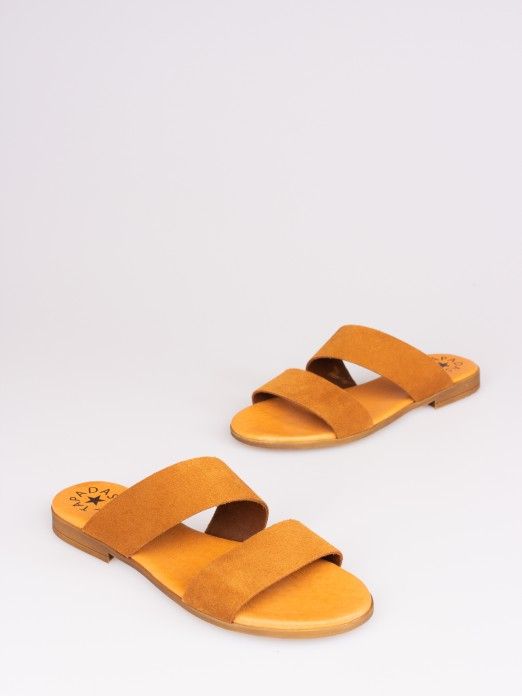 Double Strap Suede Slipper Double Strap Suede Slipper