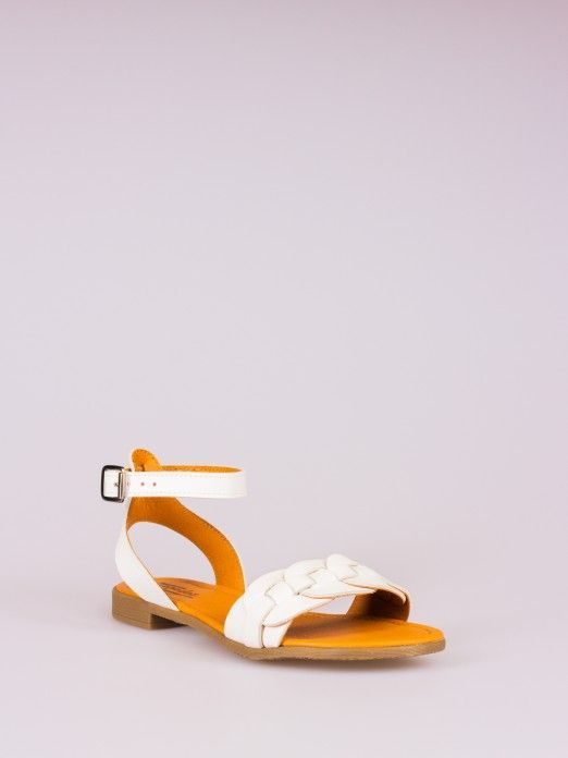 Braided Strap Leather Sandal Braided Strap Leather Sandal