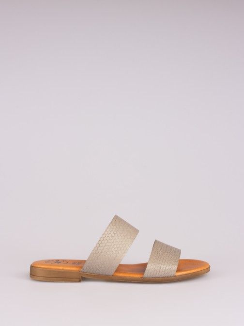 Double Strap Braided Leather Slipper