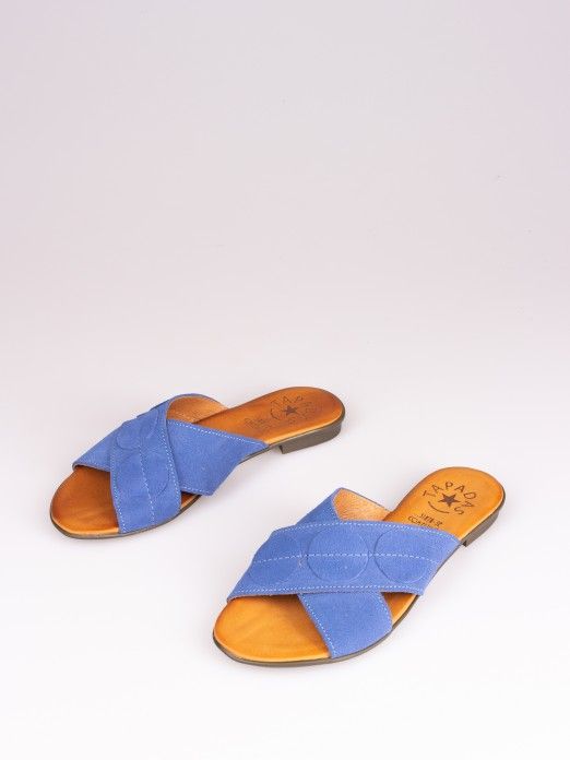 Crossed Suede Slipper