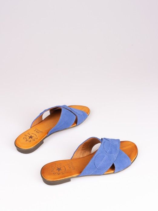 Crossed Suede Slipper