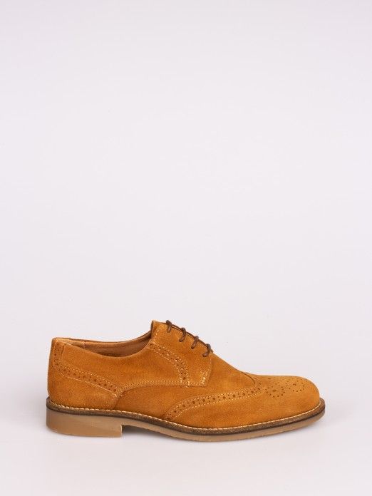 Suede Shoes with Stitching Sole