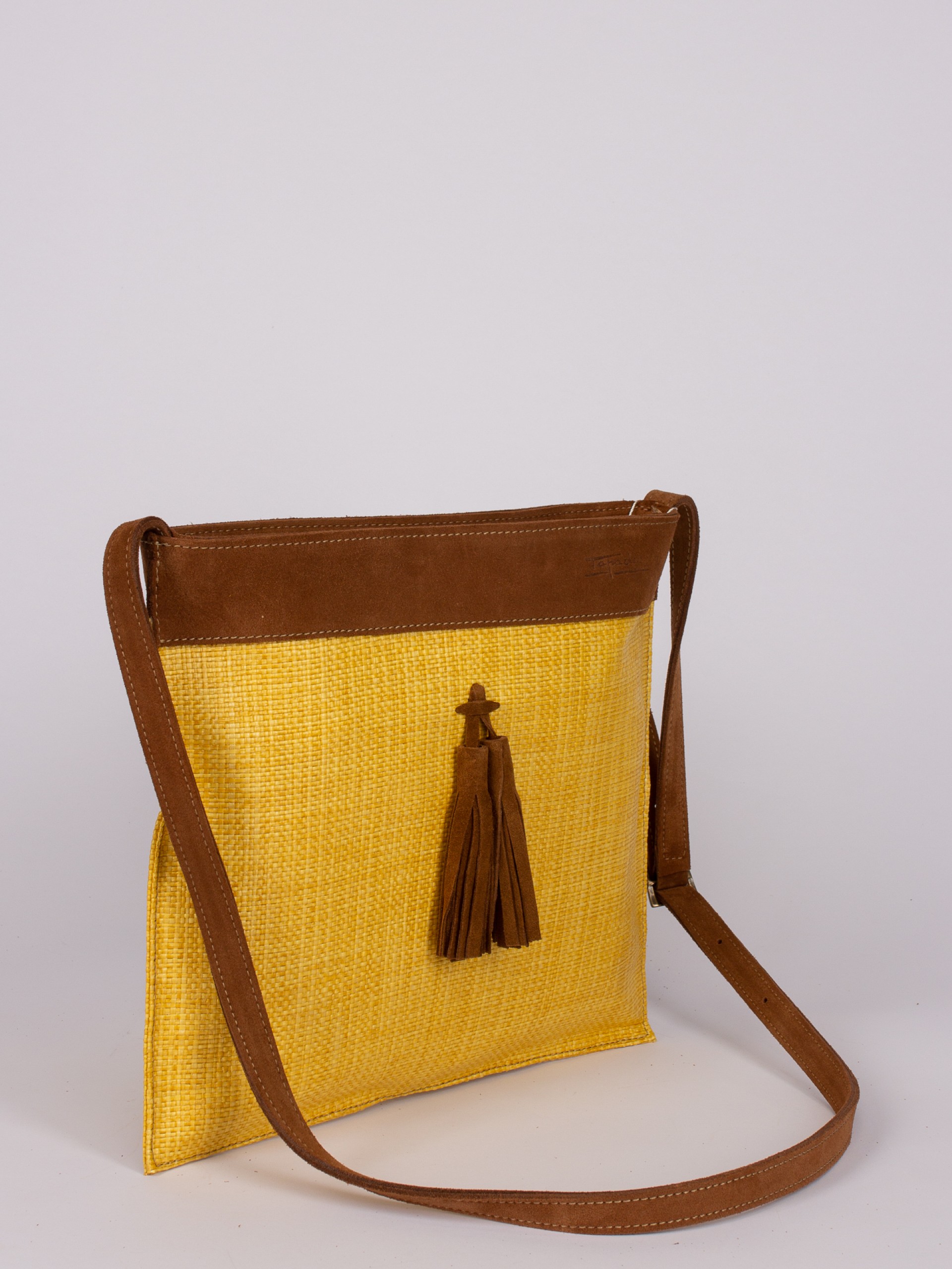 Tassel Application Crossbody Bag