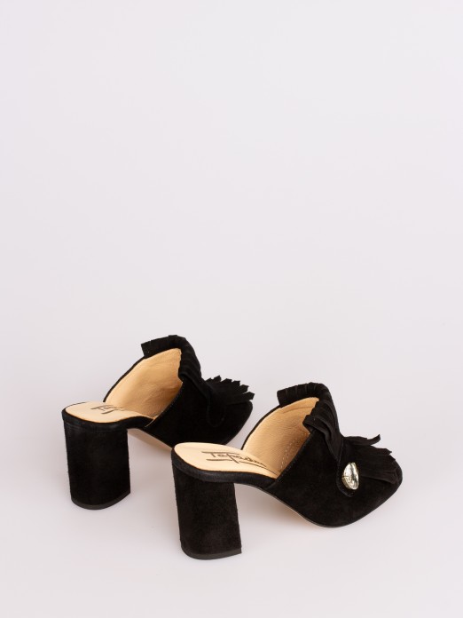 by far lana knotted suede mules