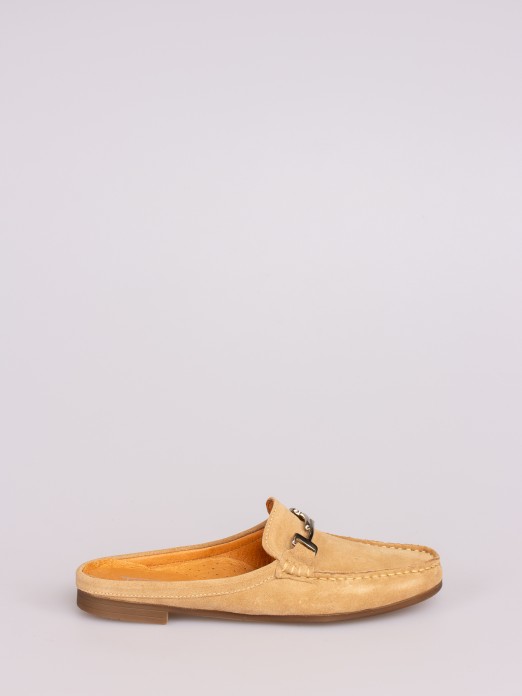 Suede Mule with Chains