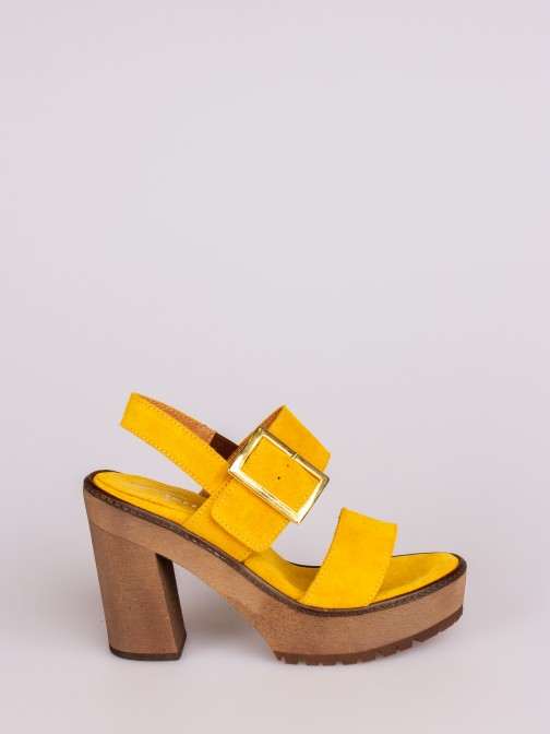 Suede Sandal with Buckle