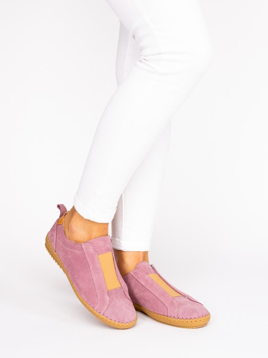 Elasticated Suede Sneakers