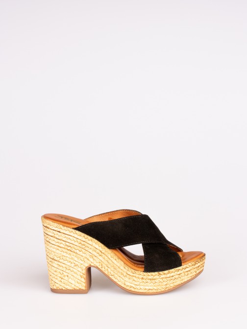 Suede Crossed Clog