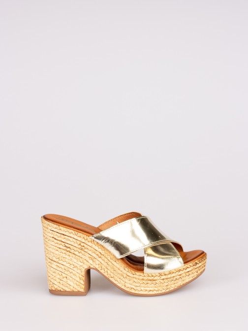 Laminated Leather Clog