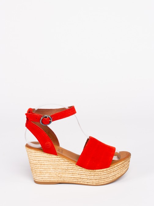 Rope Effect Wedge Sandals
