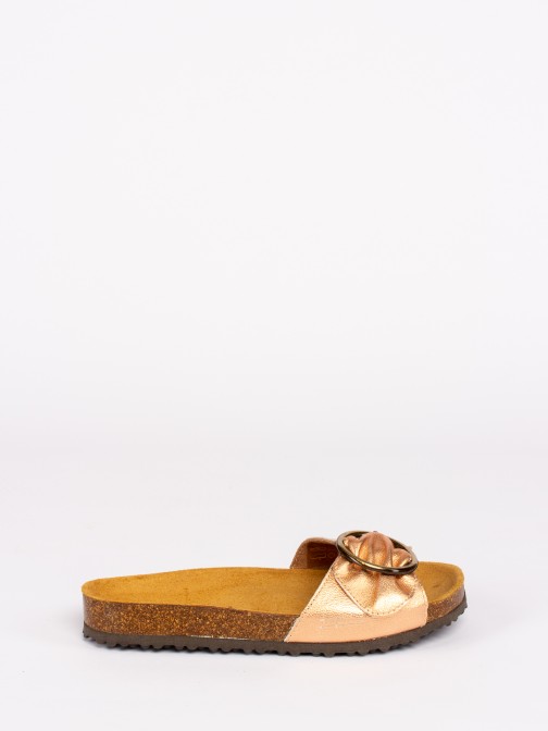 Leather Bio Slipper with Buckle