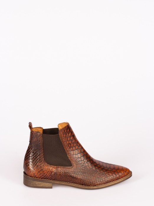 Anaconda Leather Elastic Boots
