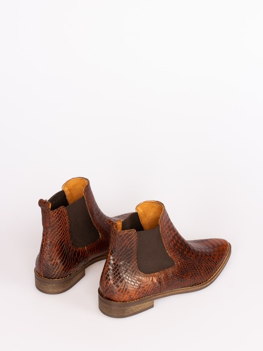Anaconda Leather Elastic Boots