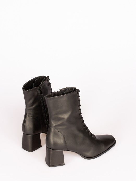 Leather Mid-calf Boots