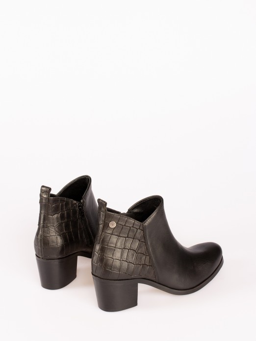 Croco Leather Boots