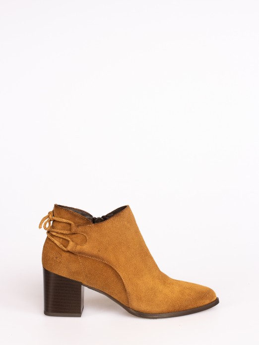 Suede Ankle Boots with Lace