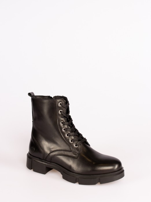 Bota Militar Sola Grossa em Pele