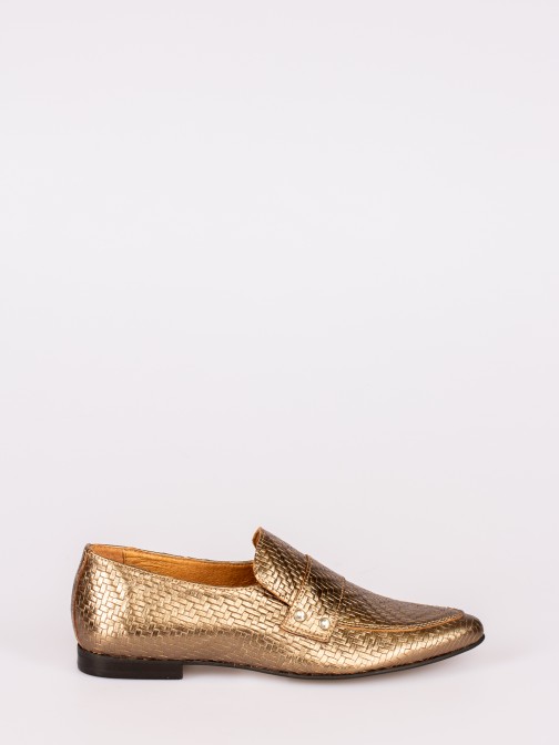 Engraved Leather Loafers