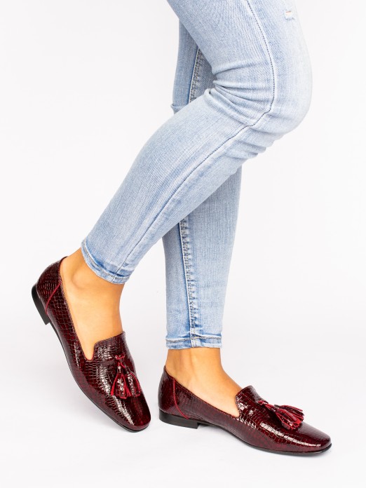 Leather Tassel-Embellished Loafers