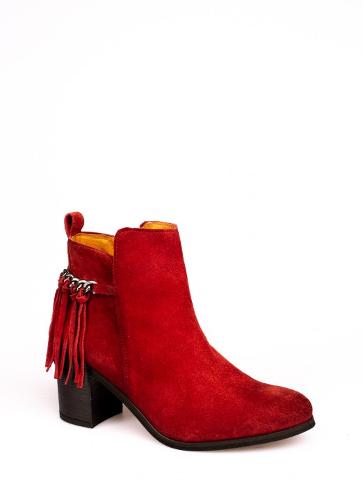 Suede High-heel Ankle Boot