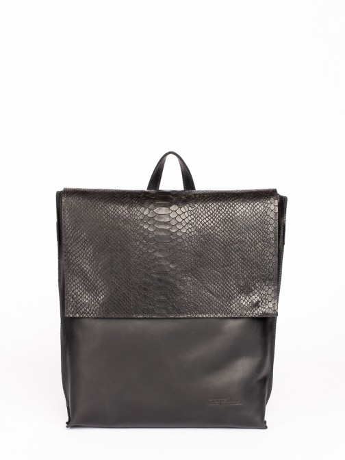 Engraved Anaconda Leather Backpack