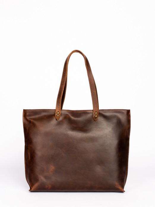 Animal-Print Leather Tote Bag