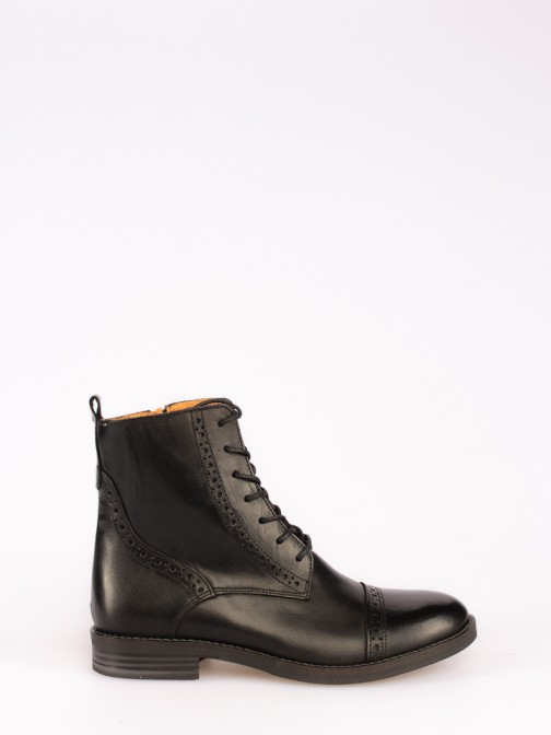 Lace-up Leather Ankle Boots