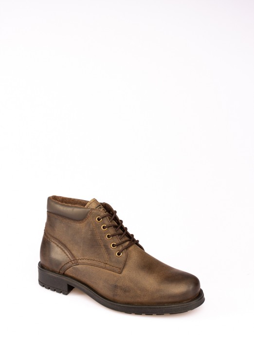 Lace-up Nobuck Boots From Camel