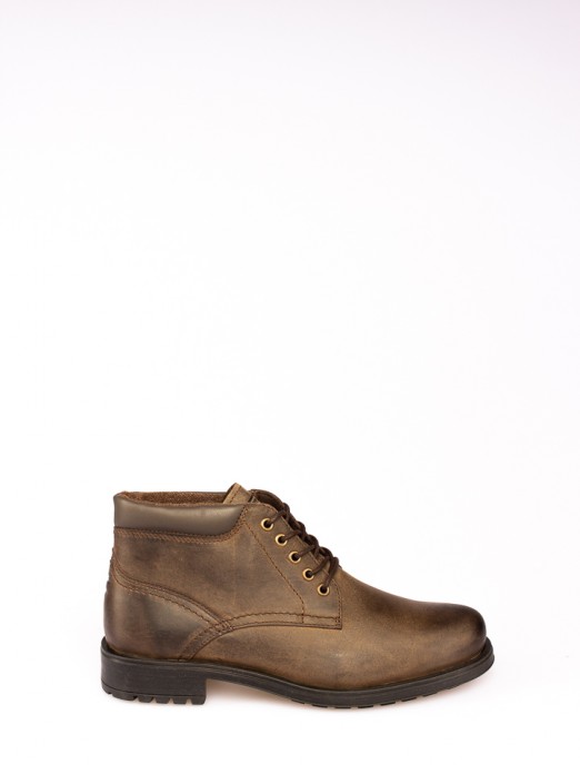 Lace-up Nobuck Boots From Camel