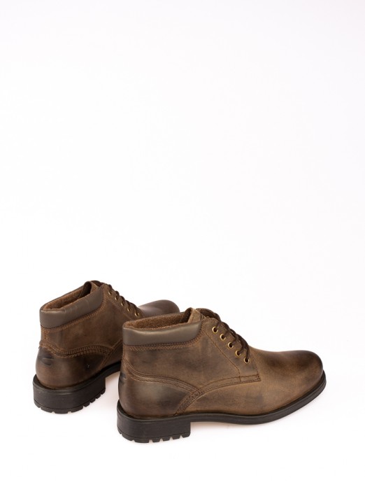 Lace-up Nobuck Boots From Camel