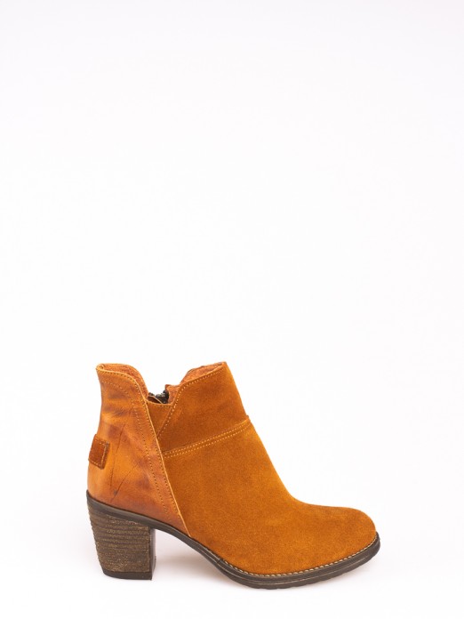 Suede High-heel Ankle Boot