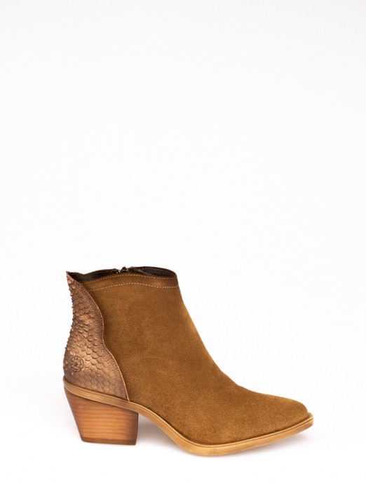 Suede Texan Ankle Boots