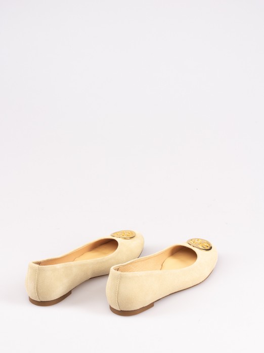 Ballerinas in Suede with Application