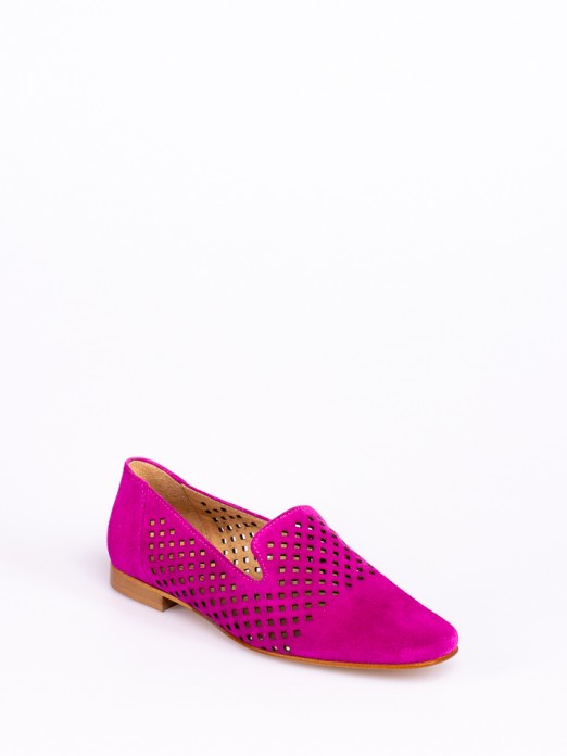 Perforated Suede Loafers