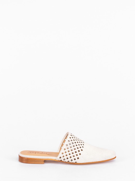 Perforated Leather Mule