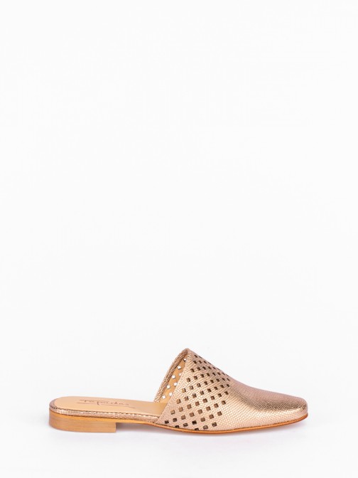 Perforated Leather Mule