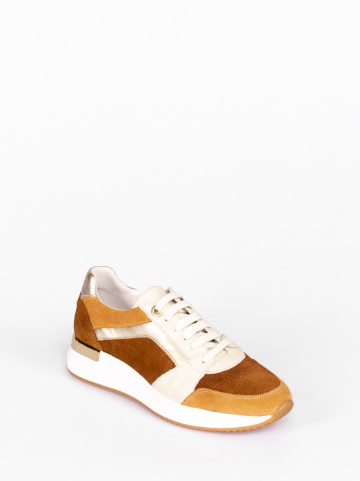 Leather and Suede Sneakers