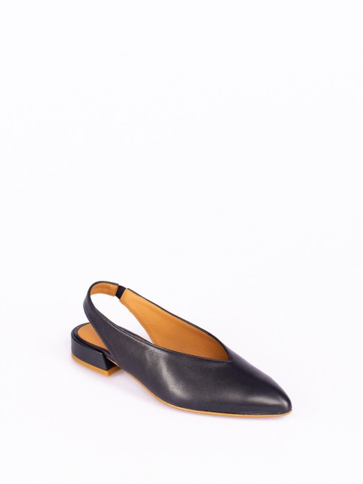 Flat Leather Mules