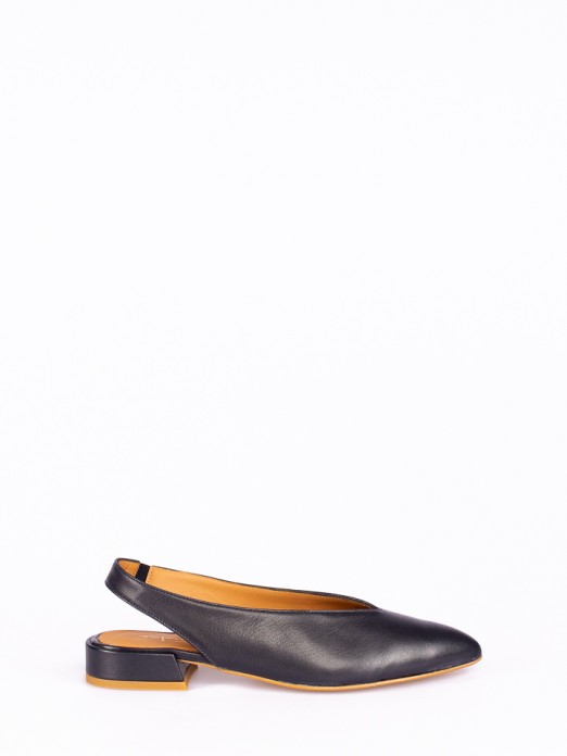 Flat Leather Mules