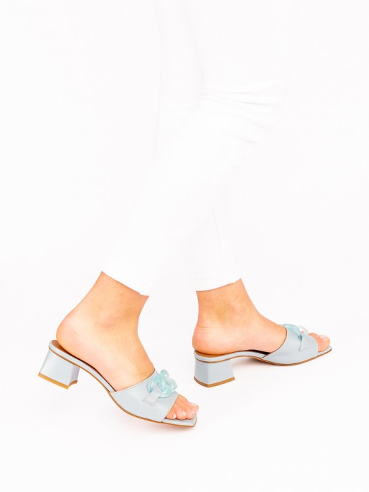 Mule Sandals with Application