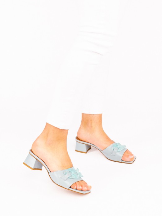 Mule Sandals with Application