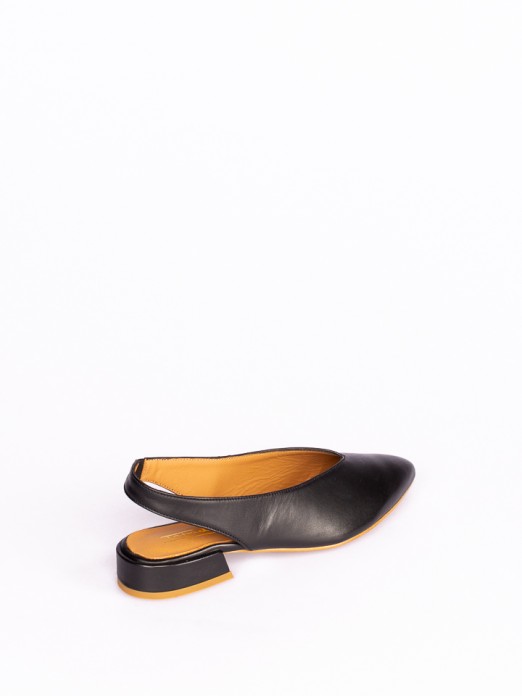 Flat Leather Mules