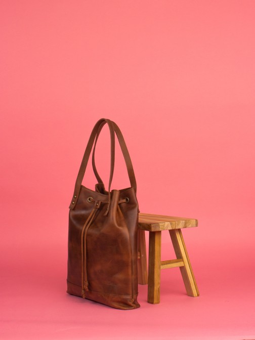 Natural Leather Shoulder Bag